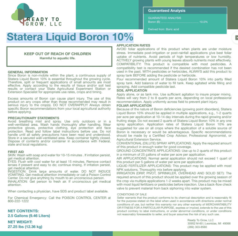 Statera Liquid Boron 10%